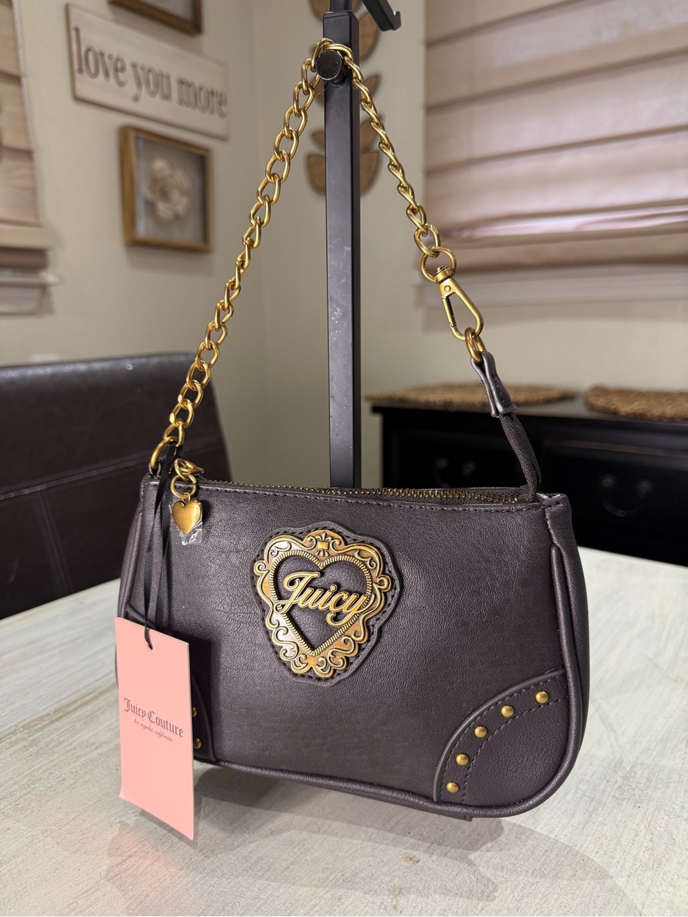Y2K Vintage Juicy Couture Chocolate In Her Era Convertible Wristlet/Bag